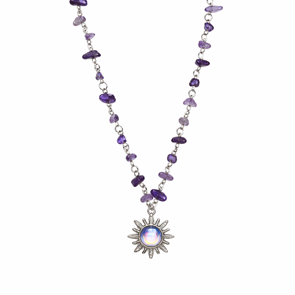 Намисто "Сонечко" фіолетове